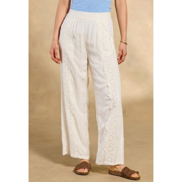 Sundance Suvi Eyelet Pants NWT in White Small - Picture 1 of 9